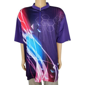 SAVALINO Men's Bowling Sublimation Printed Jersey, Wicks Sweat & Dries Size 4XL